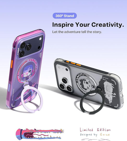 Torras Ostand Spin Back Cover Πλαστικό / Σιλικόνης Μαύρο (iPhone 17 Pro Max)
