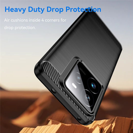 Mad Mask Brushed Back Cover Σιλικόνης Μαύρο (Realme GT 7 Pro)