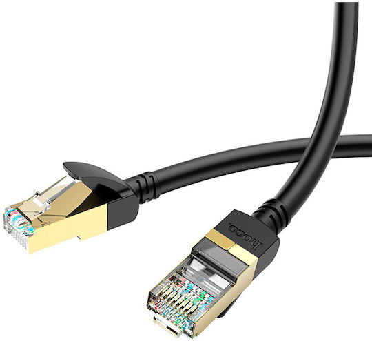Hoco U/UTP Cat.6 (Gigabit) Καλώδιο Δικτύου Ethernet 5m Μαύρο