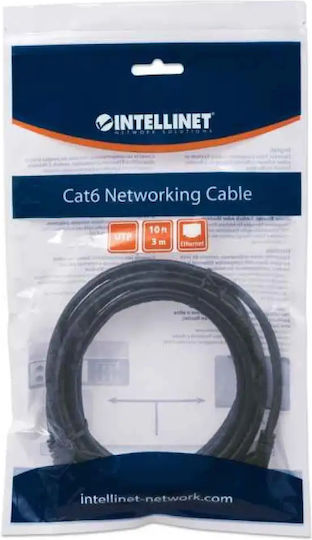 Intellinet U/UTP Cat.6 (Gigabit) Καλώδιο Δικτύου Ethernet 3m Μαύρο