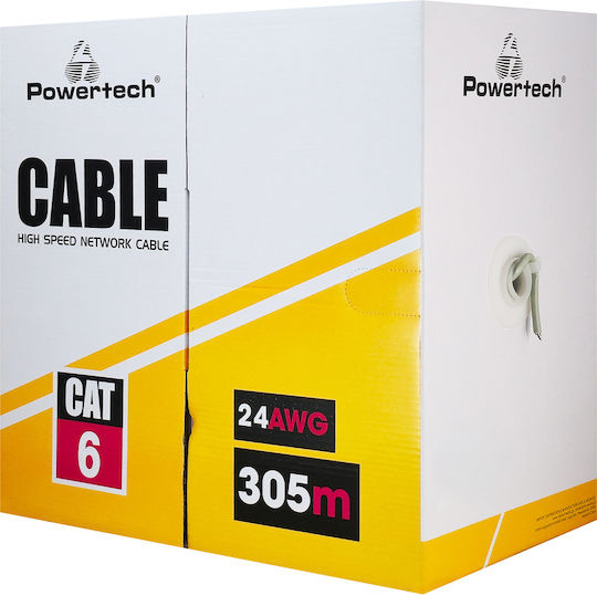Powertech S/FTP Kat.6 Gigabit Netzwerkkabel Ethernet Ohne Netzwerkkabel 305m Graues