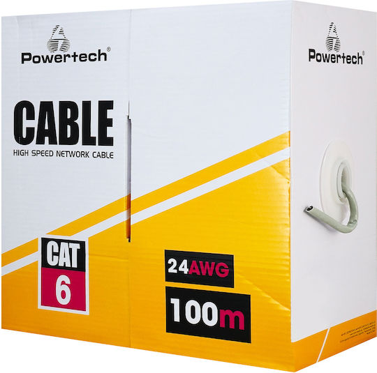 Powertech S/FTP Kat.6 Gigabit Netzwerkkabel Ethernet Ohne Netzwerkkabel 100m Graues