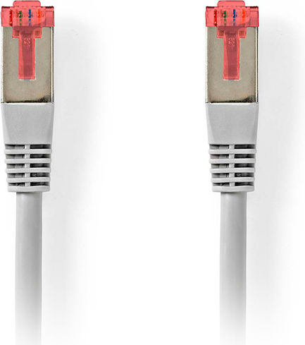 Nedis S/FTP Cat.6 (Gigabit) Καλώδιο Δικτύου Ethernet 10m Γκρι