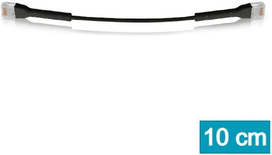 Ubiquiti U/UTP Kat.6 (Gigabit) Netzwerkkabel Ethernet 0.1m Schwarzes