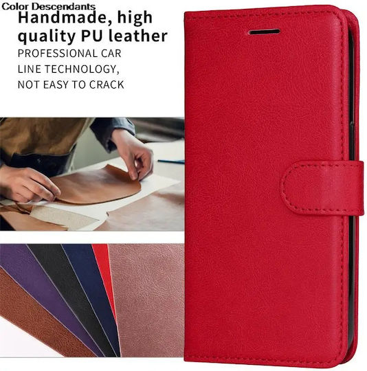 Buchen Sie Leder / Kunststoff Rot (Samsung alle Book-Typ-Modelle)