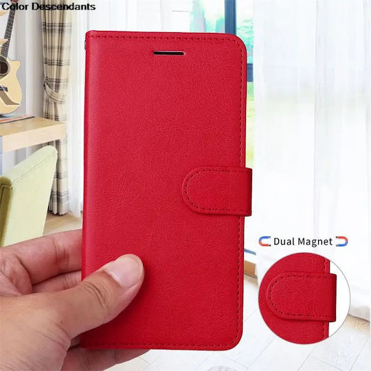 Buchen Sie Leder / Kunststoff Rot (Samsung alle Book-Typ-Modelle)