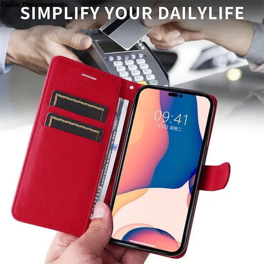 Buchen Sie Leder / Kunststoff Rot (Samsung alle Book-Typ-Modelle)