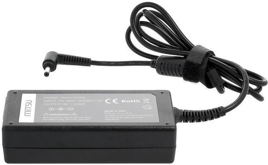 Mitsu Laptop Charger 65W 19V 3.42A for Asus with Detachable Power Cable