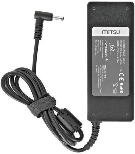 Mitsu Laptop Charger 90W 19V 4.74A for Asus with Detachable Power Cable