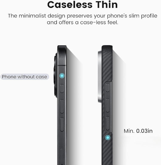 Techsuit Rückseitencover Aramidfaser 1mm Schwarz für OnePlus 15