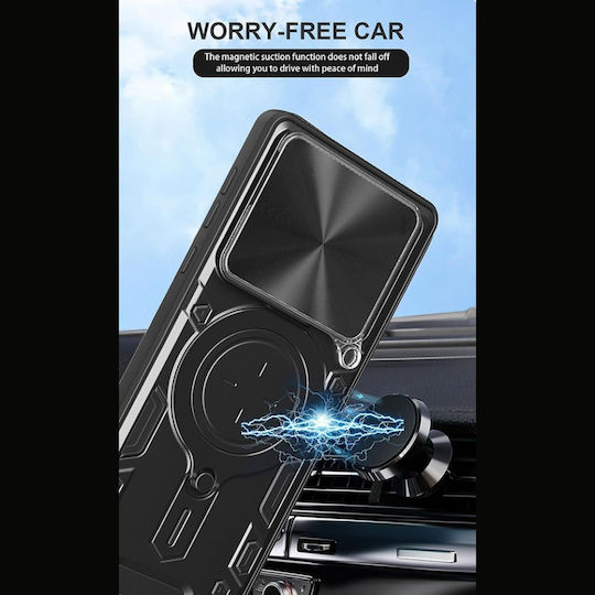 Magnetic Back Cover Negru (Motorola Moto G57 Power, Motorola Moto G67 Power)