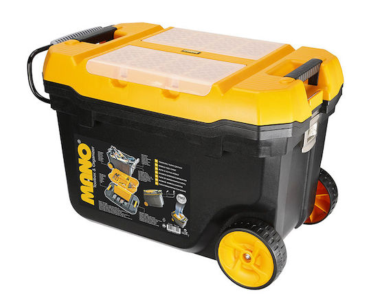Mano TK Cutie Plastic cu roți pentru transport și depozitare de unelte L52.9cm x l38cm x h42cm 3-08-147 28001-08