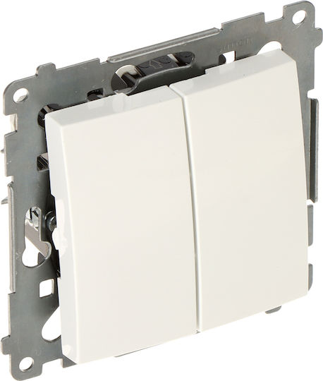 Kontakt-Simon Recessed Wall Switch Lighting Two-Way without Frame Medium White