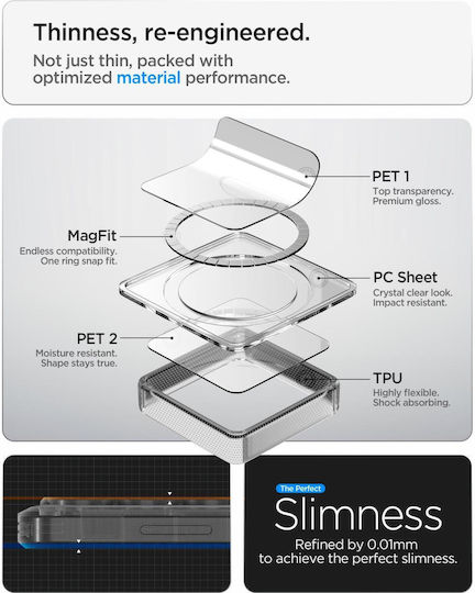 Spigen Ultra Hybrid Mag Back Cover Πλαστικό 2mm Neo One Transparent (Galaxy S26 Ultra)
