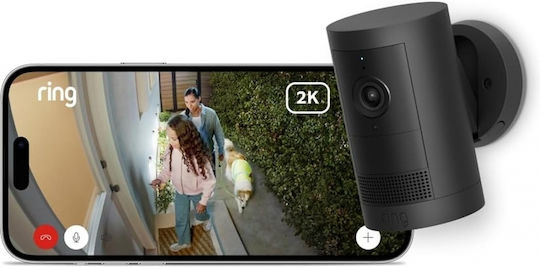 Ring IP Cameră de Supraveghere Wi-Fi Full HD+ 4MP Rezistentă la apă Pe baterii cu Comunicare Bidirecțională