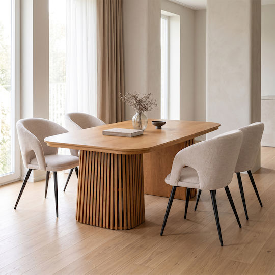 Masa de sufragerie Cornel Extensibilă cu 4 Scaune 120(+60)x90cm