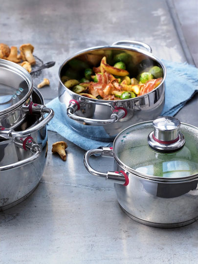 WMF Wmf Qualität Töpfe Set aus Rostfreiem Stahl mit Keramik Innenbeschichtung 4 Töpfe