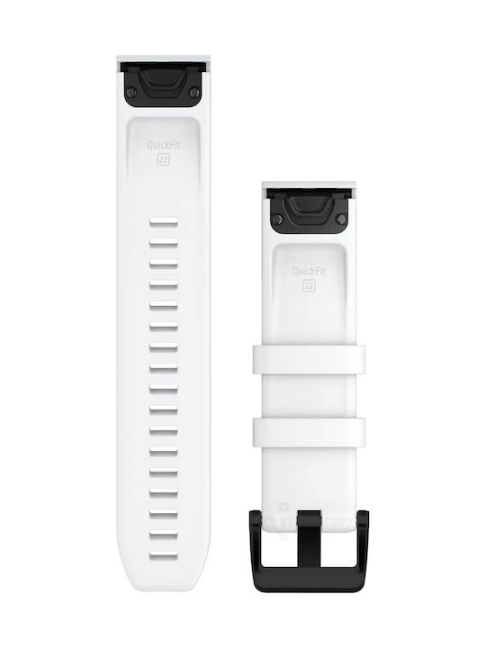 Garmin Quickfit 22 Armband White with Black Stainless Steel Hardware (Fenix 5 / 5 Plus / 6 / 6 Pro / 7 / 7 Pro / 8 (47mm)) Garmin Quickfit 22 Armband White with Black Stainless Steel Hardware (Fenix 5 / 5 Plus / 6 / 6 Pro / 7 / 7 Pro / 8 (47mm))