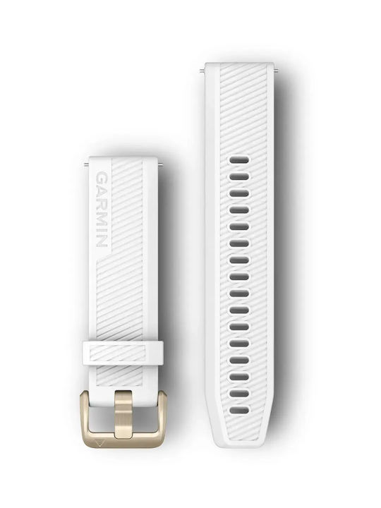 Garmin Λουράκι Σιλικόνης White with Light Gold Hardware (Vivomove HR)