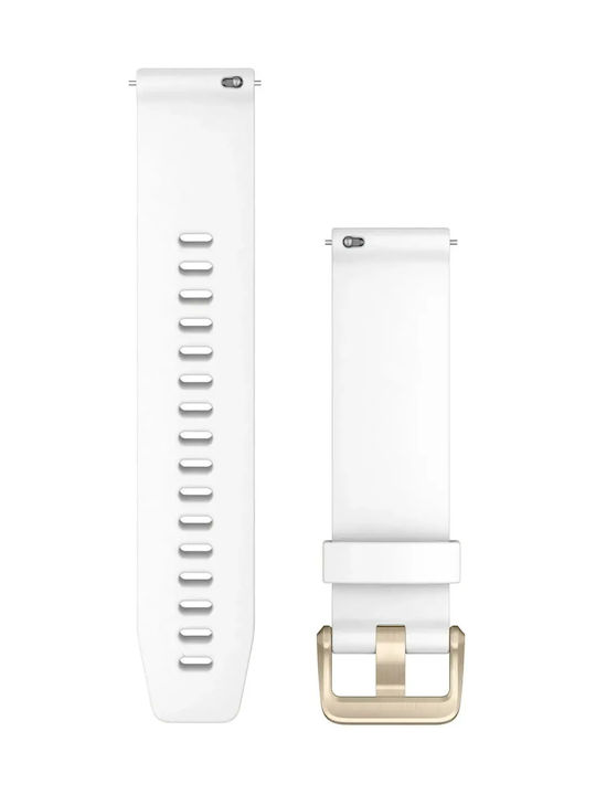 Garmin Λουράκι Σιλικόνης White with Light Gold Hardware (Vivomove HR)