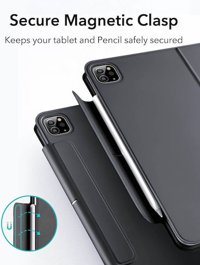 ESR Rebound Флип Капак с Клавиатура Английски Език САЩ Черен iPad Pro 2020 12.9" iPad Pro 2021 12.9" iPad Pro 2022 12.9''
