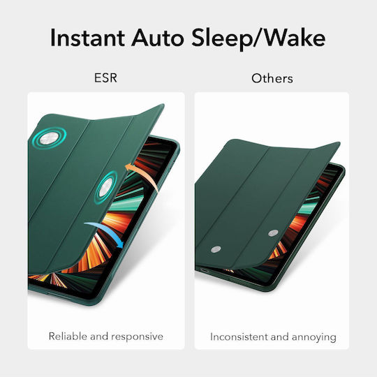 ESR Rebound Slim Флип капак Зелеа (iPad Pro 12.9 2021/2022)