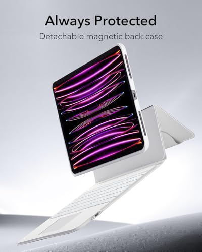 ESR Ascend Flip Cover mit Tastatur Weißes (Ipad Pro 12,9 (2022/2021/2020/2018))
