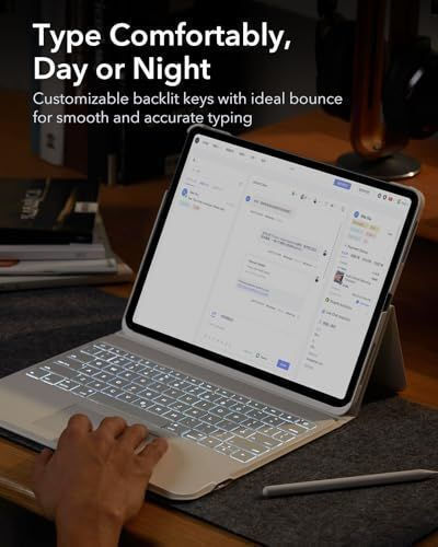 ESR Ascend Flip Cover mit Tastatur Weißes (Ipad Pro 12,9 (2022/2021/2020/2018))