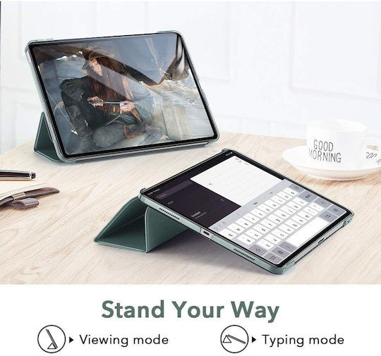 ESR Set Ascend + Tempered Glass Flip Cover Cactus Green (iPad Air 2020/2022)
