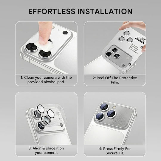 Orso Protectoare Pentru Camera Film Adeziv Argintiu Pentru Iphone 17 Pro Max