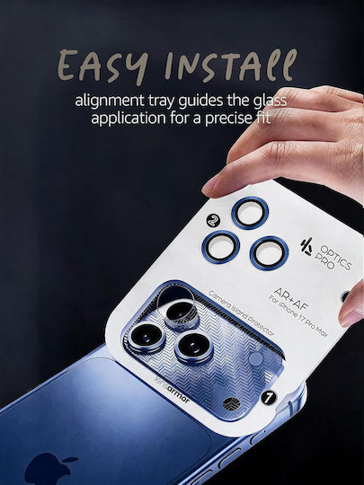 Orso Handy-Kameraschutz Membrane Blau für das iPhone 17 Pro Max