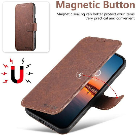Suteni Q05 Magsafe Wallet Detachable Silicone Case Brown Apple Iphone 17