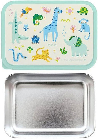 A Little Lovely Company Stainless Steel Kids Food Container 0.9lt Grey