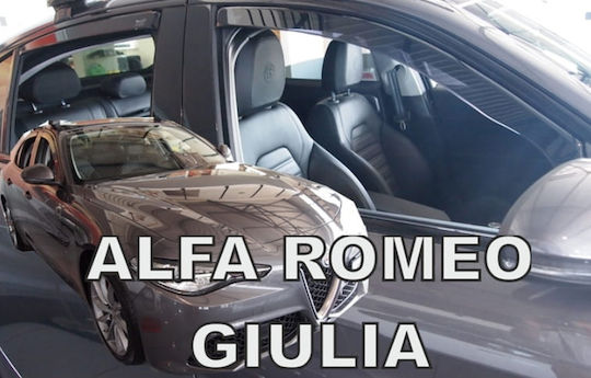 Heko Satz Windabweiser Vordere und Hintere Dark Fime für Alfa Romeo Giulia 4Stück