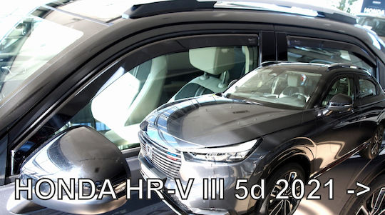 Heko Set of Windbreakers Front and Rear Car Dark Fime for Honda HR-V III 5D 2021 4pcs