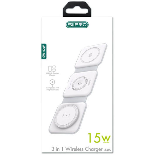 SiiPro Încărcător MagSafe 15W Alb (SW-42)