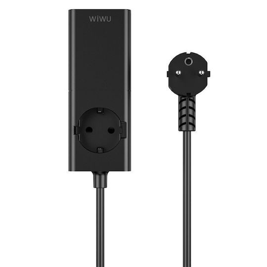 Wiwu Charging Stand GaN with 2 USB-A Ports and 2 USB-C Ports 100W Power Delivery in Black color (S004)