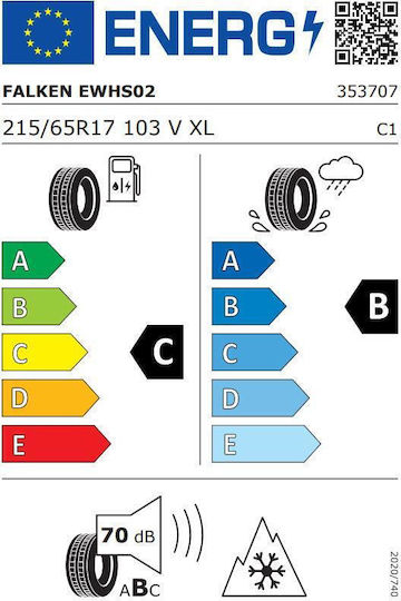 Falken Eurowinter Hs02 215/65R17 103V XL Χειμερινό Λάστιχο για 4x4 / SUV Αυτοκίνητο
