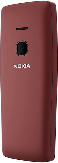 Nokia 8210 Dual SIM (480/128MB) Κινητό με Κουμπιά Red