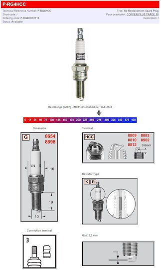 Champion Motorcycle Spark Plug