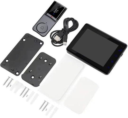 Wireless Doorbell Camera Two Way Intercom Video HD 1080p 4.3″ Screen 120° Angle Xd2501