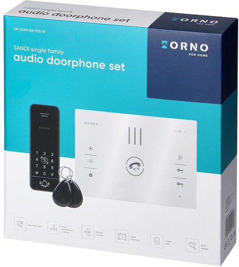 Orno Orno Audio-Gegensprechanlage Kabellos Weißes Set