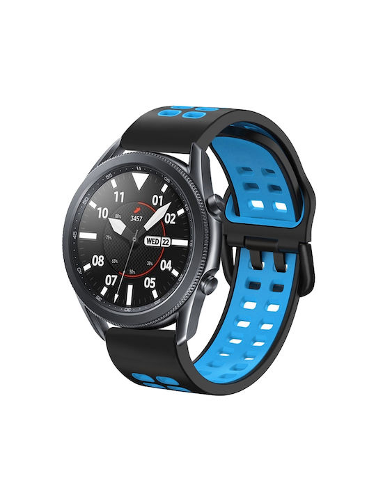 Huawei Watch Gt Runner Double Row Σιλικόνης Μαύρο Μπλε