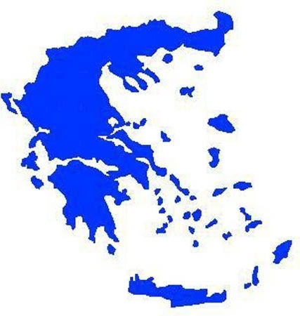 Auto Gs Αυτοκόλλητος Χάρτης Αυτοκινήτου Ελλάδα 14 x 14cm σε Μαύρο Χρώμα