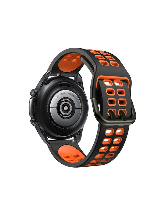 Huawei Watch Gt Läufer Doppelreihiges Silikongehäuse Schwarz Orange
