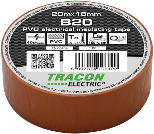Tracon Electric Insulation Tape Brown