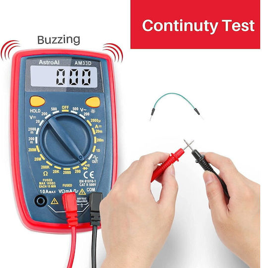 Astroai Digital Multimeter Astroai Am33d 2000 Counts Continuity Measurement Ac Dc Voltage Direct Current Resistance Diode