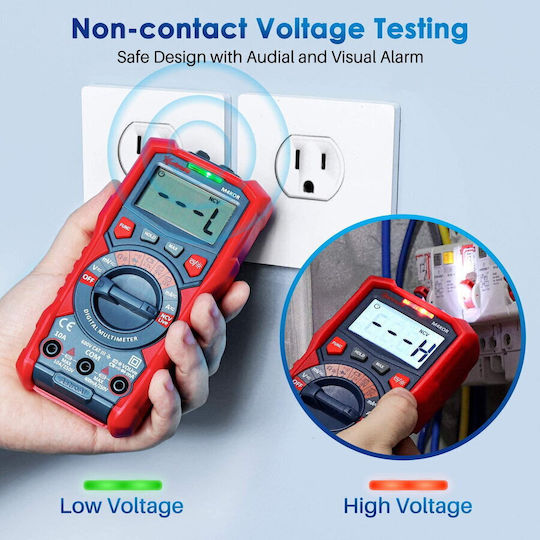 Astroai Multimetru Digital Astroai M4kor Trms 4000 Ohmmetru Voltmetru 1.5v 9v 12v Măsurare Fără Contact Lanternă