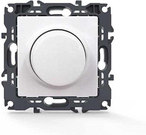 Aca Prime Χωνευτός Διακόπτης Dimmer χωρίς Πλαίσιο Κλασικός Περιστροφικός 800W σε Λευκό Χρώμα