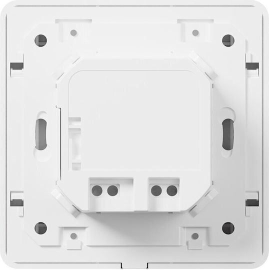 Tesla Επιτοίχιος Διακόπτης Dimmer με Πλαίσιο LED Περιστροφικός 300W σε Λευκό Χρώμα